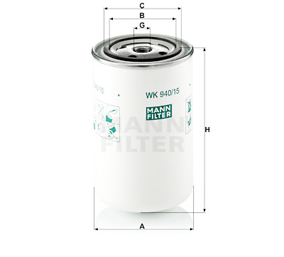 Filtro carburante MANN-FILTER WK 940/15