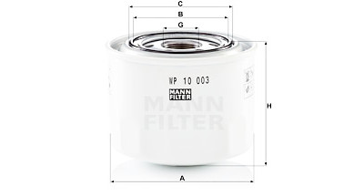 Filtro olio MANN-FILTER WP 10 003