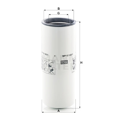 Filtro olio MANN-FILTER WP 12 120/1