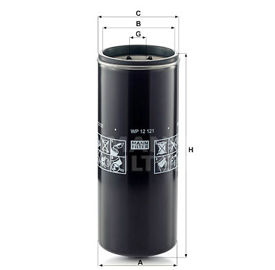 Filtro olio MANN-FILTER WP 12 121