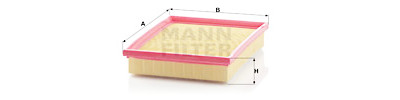 Filtro aria MANN-FILTER C 2256/2