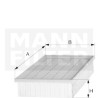 Filtro aria MANN-FILTER C 2860/3