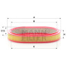 Filtro aria MANN-FILTER C 3338