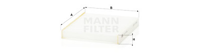 Filtro aria abitacolo MANN-FILTER CU 16 001
