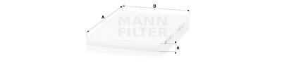 Filtro aria abitacolo MANN-FILTER CU 2951/1