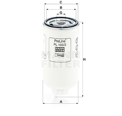 Filtro carburante MANN-FILTER PL 100/2