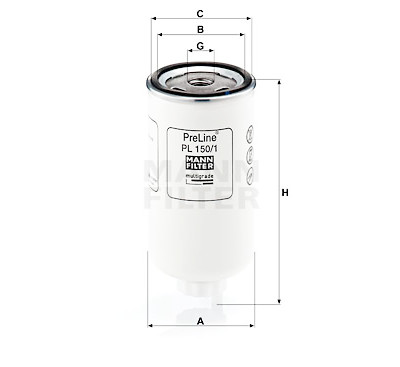 Filtro carburante MANN-FILTER PL 150/1