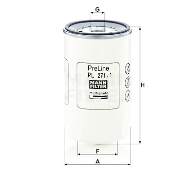 Filtro carburante MANN-FILTER PL 271/1