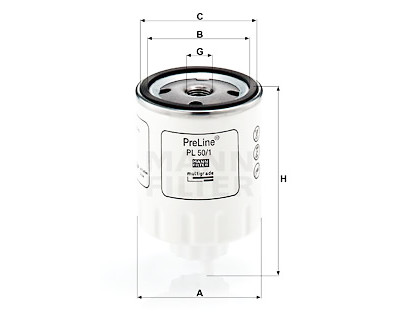 Filtro carburante MANN-FILTER PL 50/1
