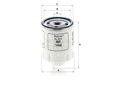 Filtro carburante MANN-FILTER PL 50/2