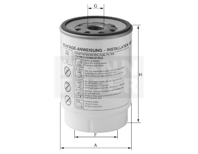 Filtro carburante MANN-FILTER PL 600