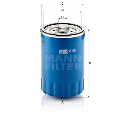 Filtro olio MANN-FILTER W 1035