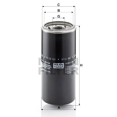 Filtro olio MANN-FILTER W 12 102