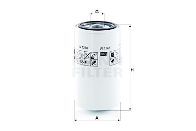 Filtro idraulico, cambio automatico MANN-FILTER W 1268