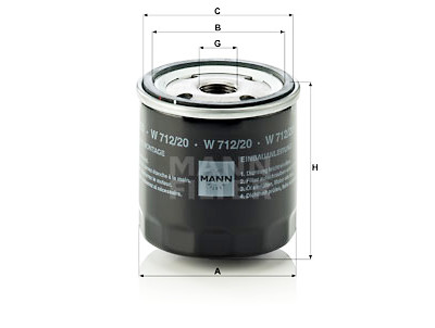 Filtro olio MANN-FILTER W 712/20