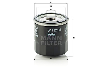 Filtro olio MANN-FILTER W 712/32