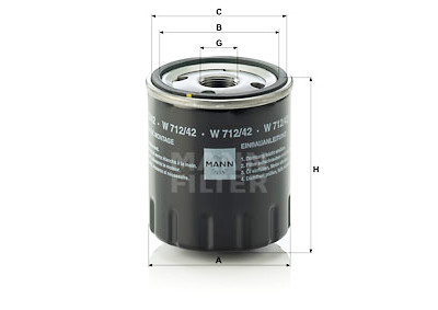 Filtro olio MANN-FILTER W 712/42
