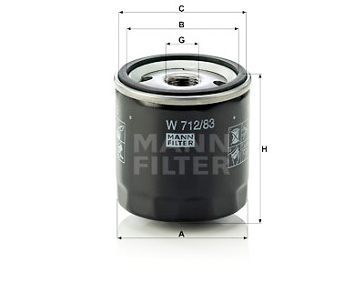 Filtro olio MANN-FILTER W 712/83