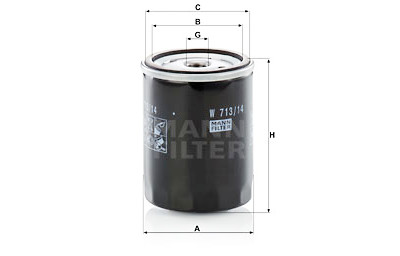 Filtro olio MANN-FILTER W713/14