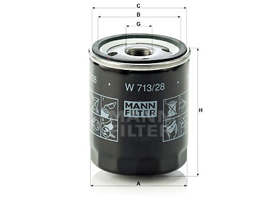 Filtro olio MANN-FILTER W 713/28