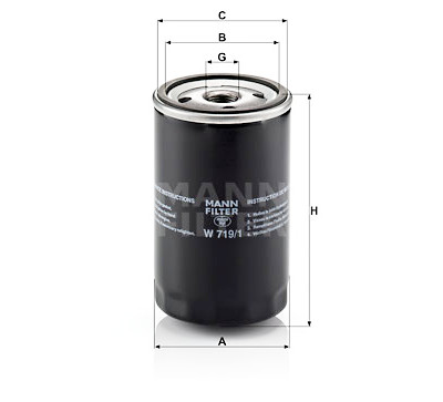Filtro olio MANN-FILTER W 719/1