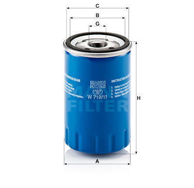 Filtro olio MANN-FILTER W 719/11