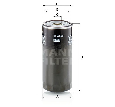 Filtro olio MANN-FILTER W 730/3