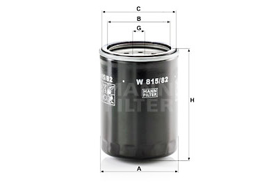 Filtro olio MANN-FILTER W 815/82