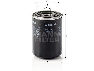 Filtro olio MANN-FILTER W 818/81