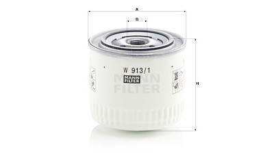 Filtro olio MANN-FILTER W 913/1