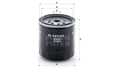 Filtro olio MANN-FILTER W 920/82