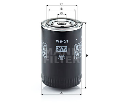 Filtro olio MANN-FILTER W 940/1