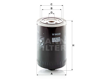 Filtro olio MANN-FILTER W 940/20