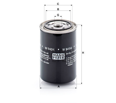 Filtro olio MANN-FILTER W 940/4