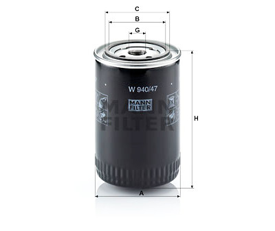 Filtro olio MANN-FILTER W 940/47
