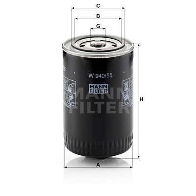 Filtro olio MANN-FILTER W 940/55