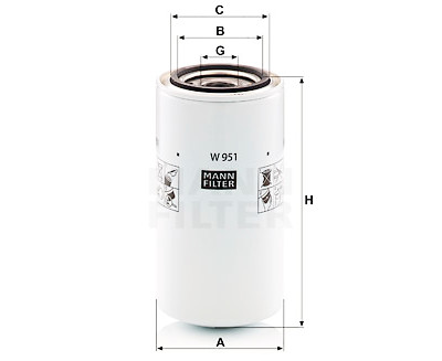 Filtro olio MANN-FILTER W 951