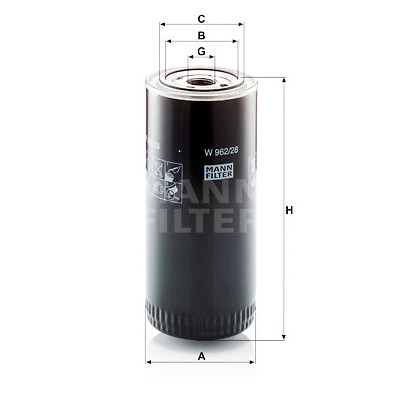Filtro olio MANN-FILTER W 962/28