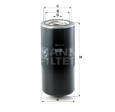 Filtro olio MANN-FILTER WD 13 145