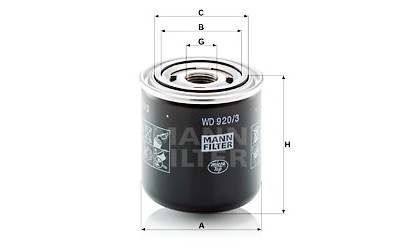 Filtro idraulico, cambio automatico MANN-FILTER WD 920/3