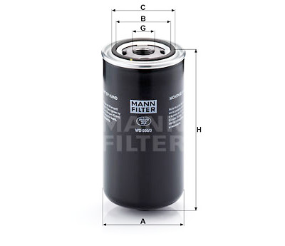 Filtro idraulico, cambio automatico MANN-FILTER WD 950/3