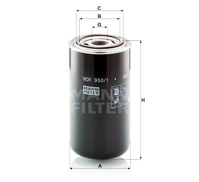 Filtro carburante MANN-FILTER WDK 950/1