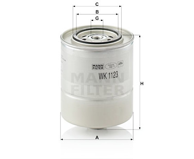 Filtro carburante MANN-FILTER WK 1123