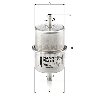 Filtro carburante MANN-FILTER WK 43/8