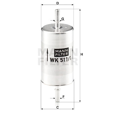 Filtro carburante MANN-FILTER WK 511/1