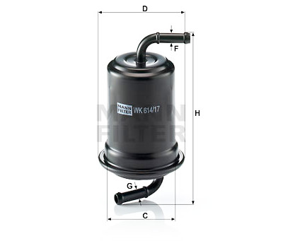 Filtro carburante MANN-FILTER WK 614/17