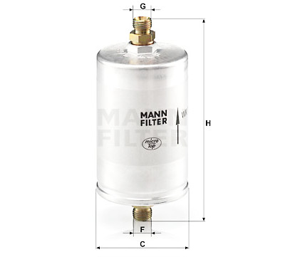 Filtro carburante MANN-FILTER WK 726/3