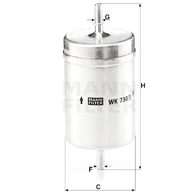 Filtro carburante MANN-FILTER WK 730/3
