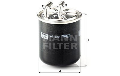 Filtro carburante MANN-FILTER WK 820
