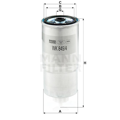 Filtro carburante MANN-FILTER WK 845/4